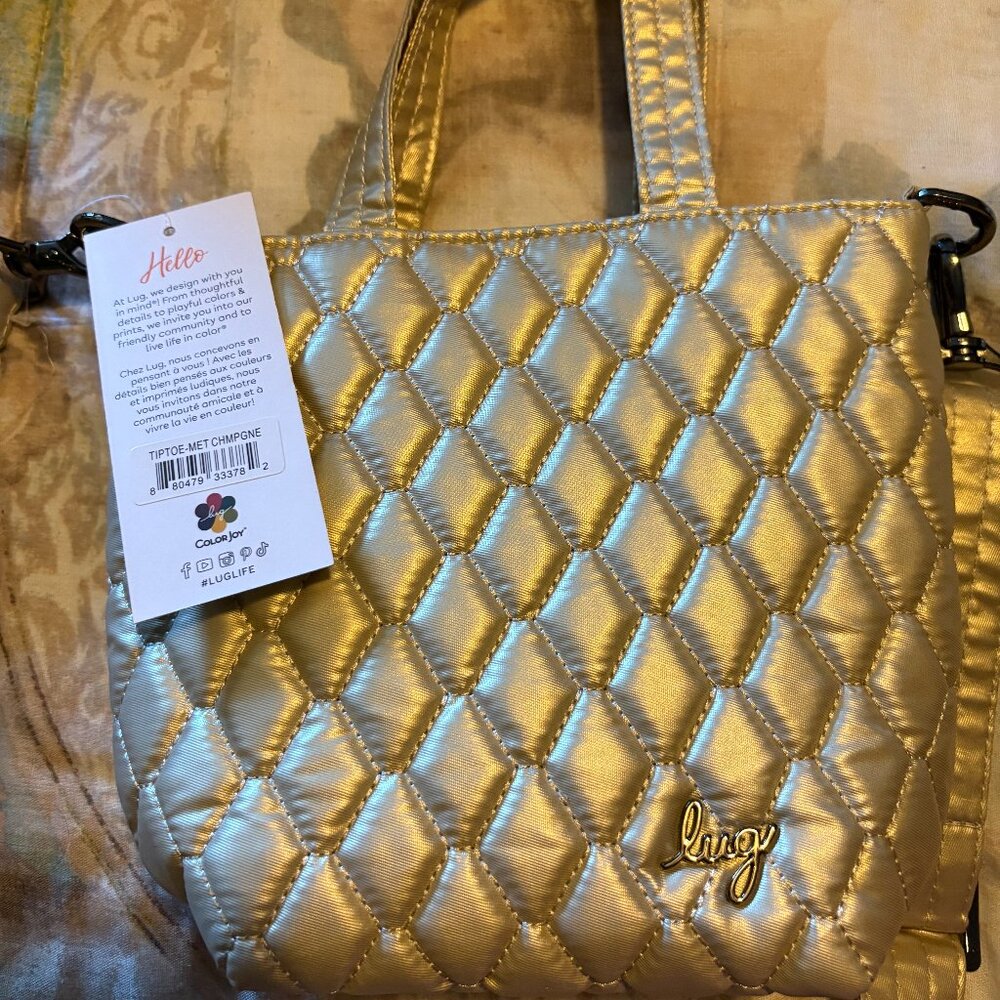 NWT Lug Tip Toe Metallic Champagne - Smoke Free Home
